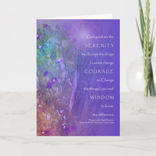 Serenity Courage Wisdom Prayer Card