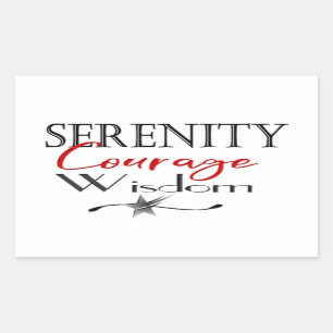 Serenity Courage Wisdom Rectangular Sticker