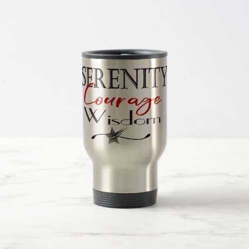 Serenity Courage Wisdom Travel Mug