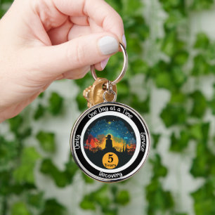 Serenity Custom Sobriety Milestone Gift   Keychain