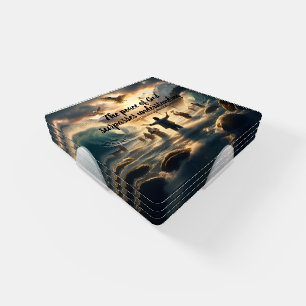 Serenity Dance of Aqua Coaster Set