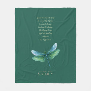 Serenity Dragonfly Fleece Blanket