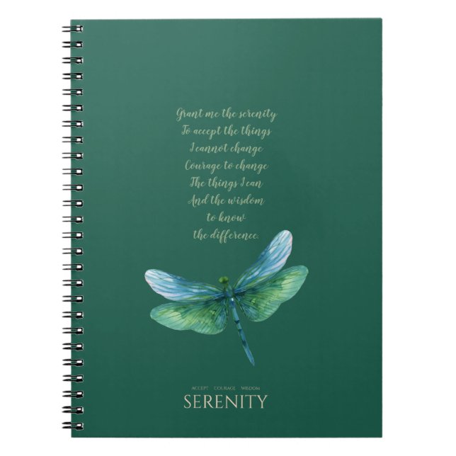 Serenity Dragonfly Notebook (Front)