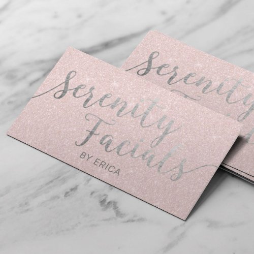 Serenity Facials Skincare Salon Spa Esthetician Business Card