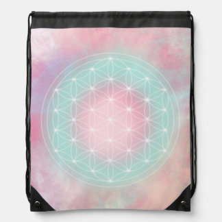 serenity flower of life drawstring bag