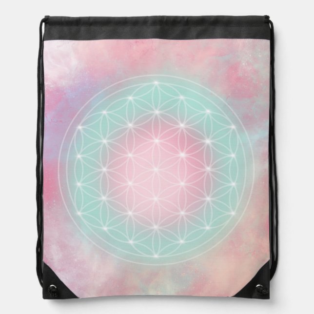 serenity flower of life drawstring bag (Front)