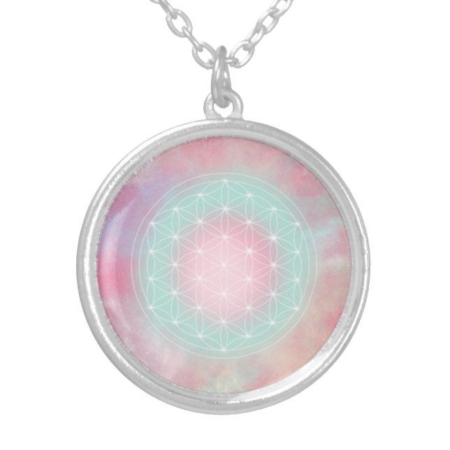 Serenity Flower of Life Necklace | Sacred Geometry (Front)