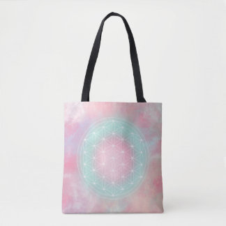 serenity flower of life tote bag