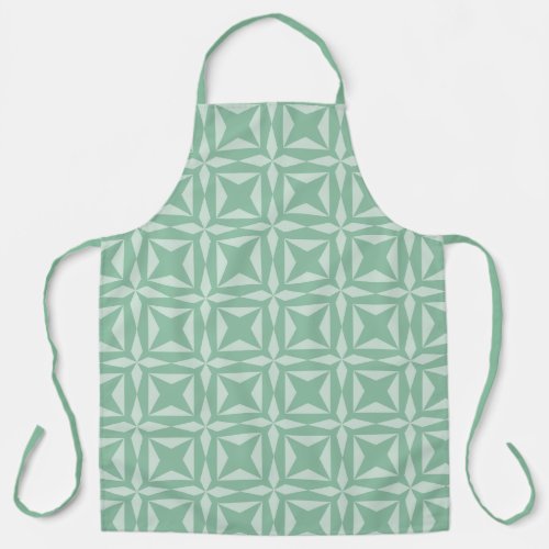 Serenity Green Guiding Star Patchwork Pattern Apron