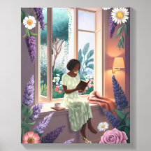 Serenity in Bloom: A Peaceful Reading Nook