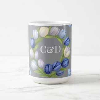 Serenity in Bloom Pastel Tulip Floral Home Decor Coffee Mug