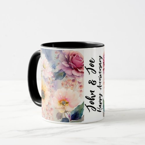 Serenity in Every Sip A Two_Tone flowers Mug