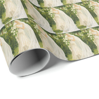 Serenity in Ivory: A Bride in a garden Wrapping Paper