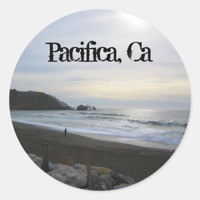 Serenity in Pacifica decal Classic Round Sticker (Front)