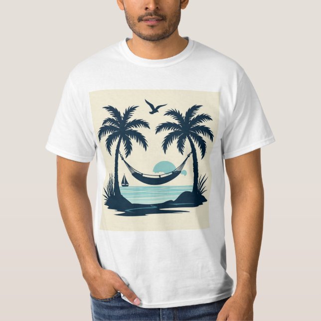 Serenity in Paradise design logo T-Shirt (Front)
