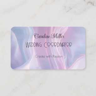 Serenity in Pink Abstract Wedding Coordinator Business Card