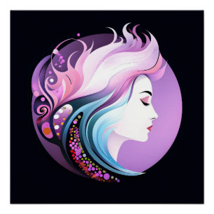 "Serenity in Style" Women's Beauty Poster