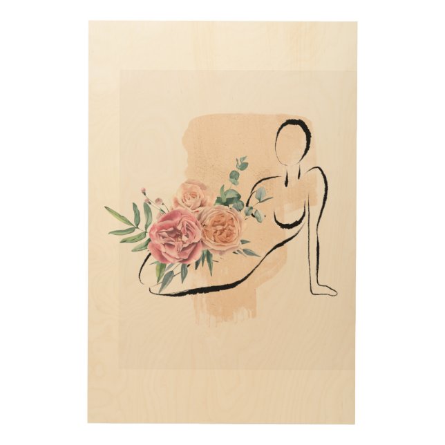 Serenity in Wood: Peaceful Wall Decor (Front)