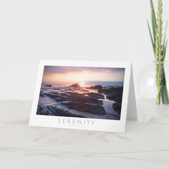 Serenity Letterpress Thank You Card (Front)