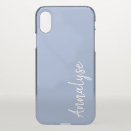 Serenity Light Blue Powder Solid Color Custom iPhone X Case