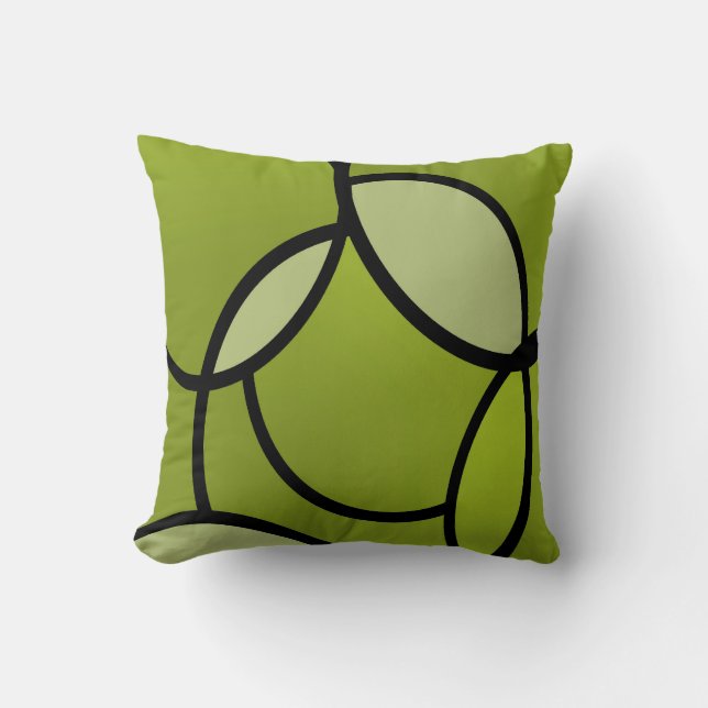 Serenity Lime Throw Pillow (Front)