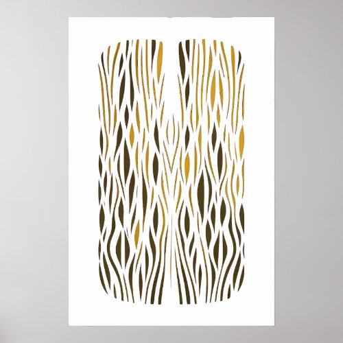 Serenity Lines Minimalist Abstract Boho Design Po Poster