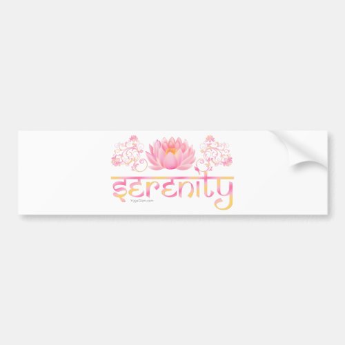 Serenity lotus bumper sticker