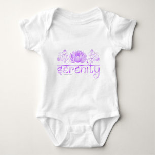 Serenity lotus in purple baby bodysuit