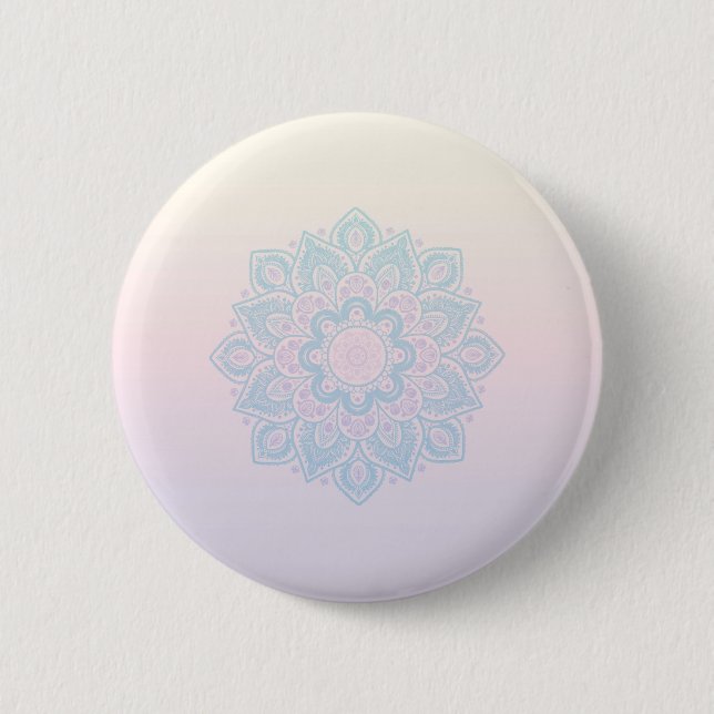 Serenity mandala pinback button (Front)