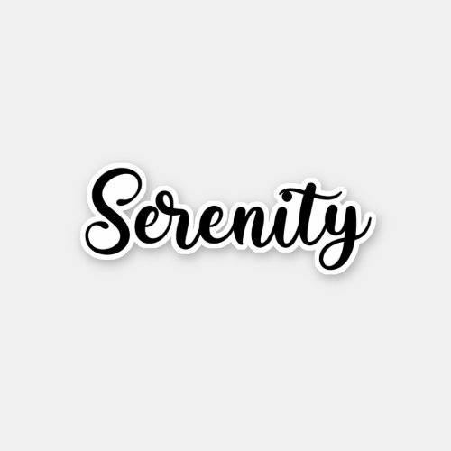 Serenity Name _ Handwritten Calligraphy Sticker