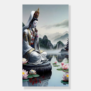 Serenity of Guanyin by the Lotus Lake Foam Board