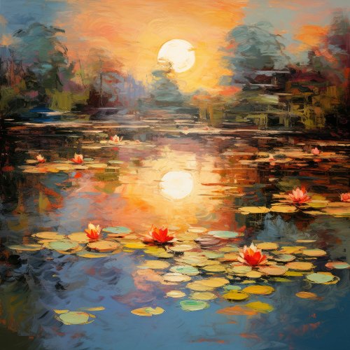 Serenity of Monet Canvas Print