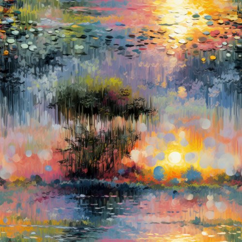  Serenity of Monet Triptych