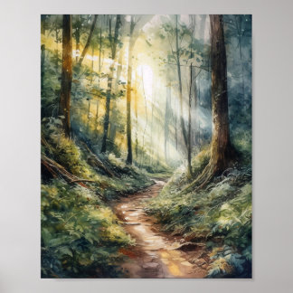 Serenity of Nature Peaceful Forest Poster