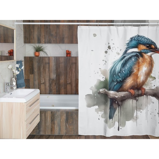 Serenity of the Kingfisher  Shower Curtain (Creator Uploaded)