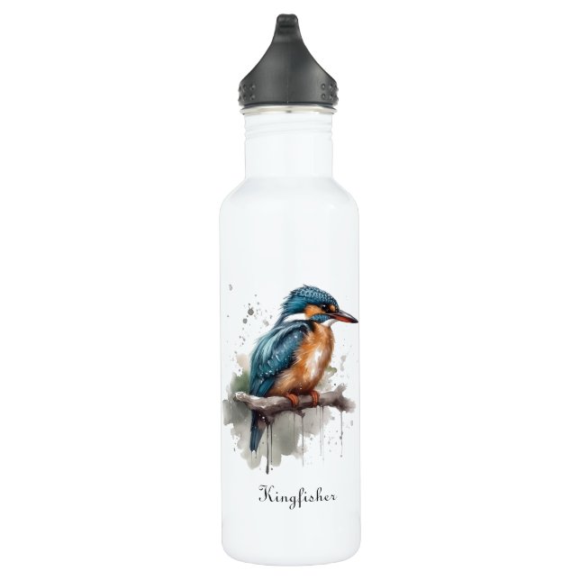 Serenity of the Kingfisher Stainless Steel Water Bottle (Right)