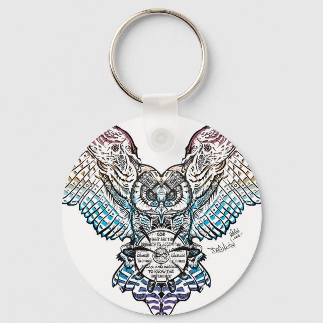 Serenity Owl Keychain (Front)