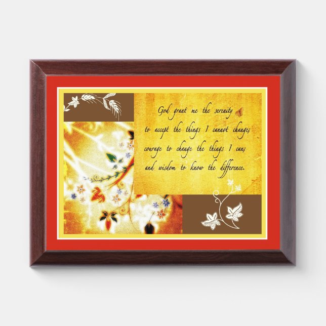 serenity Plaque (Horizontal)