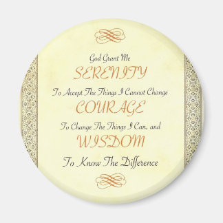 Serenity Poem with Gold Border Magnet