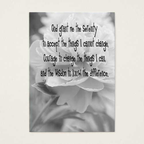 Serenity Prayer Business Card Template