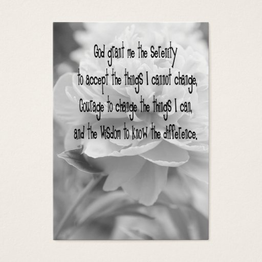 Customizable Serenity Prayer Business Card Template
