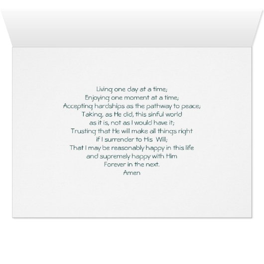 Serenity Prayer (Inside Horizontal (Bottom))