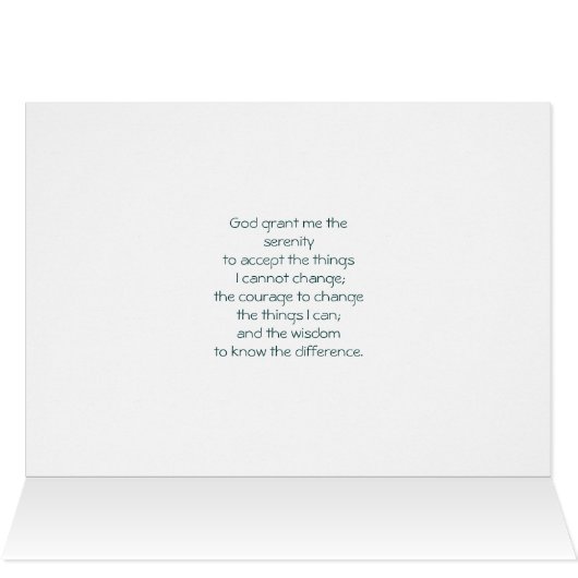 Serenity Prayer (Inside Horizontal (Top))