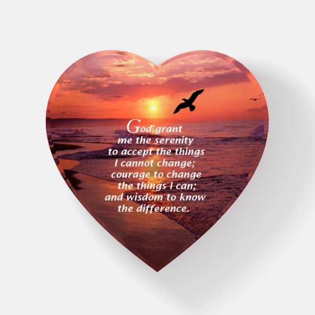 Serenity Prayer 3 Paperweight (Front)