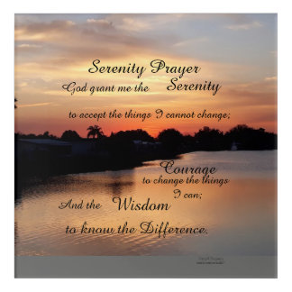 SERENITY PRAYER ACRYLIC WALL ART