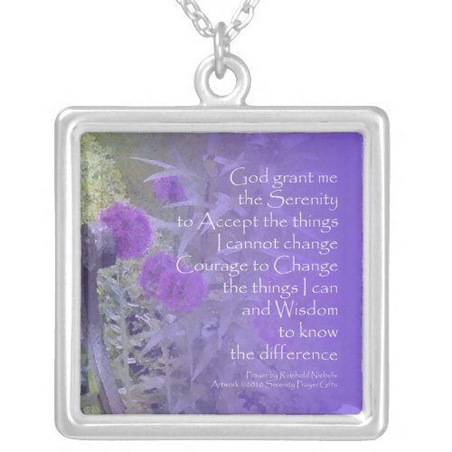 Serenity Prayer Allium Necklace