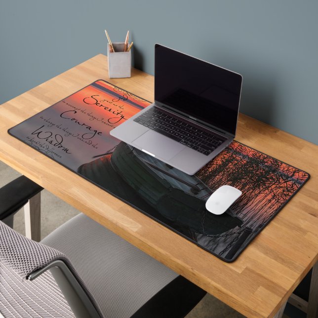 Serenity prayer and boat desk mat (Office 2)