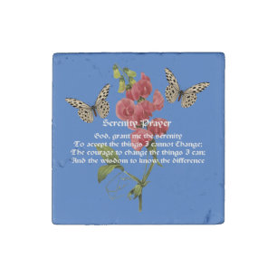 Serenity Prayer And Butterfly Inspirational Stone Magnet