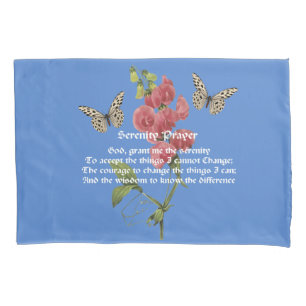 Serenity Prayer And Butterfly Pillow Case