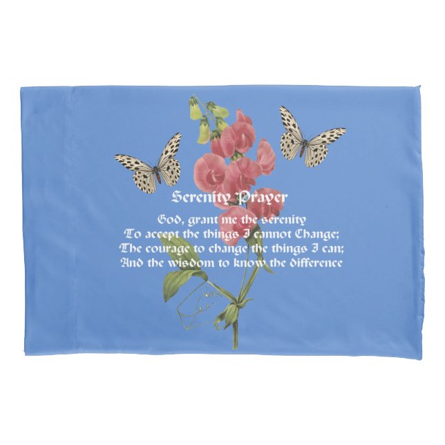 Serenity Prayer And Butterfly      Pillow Case (Front)